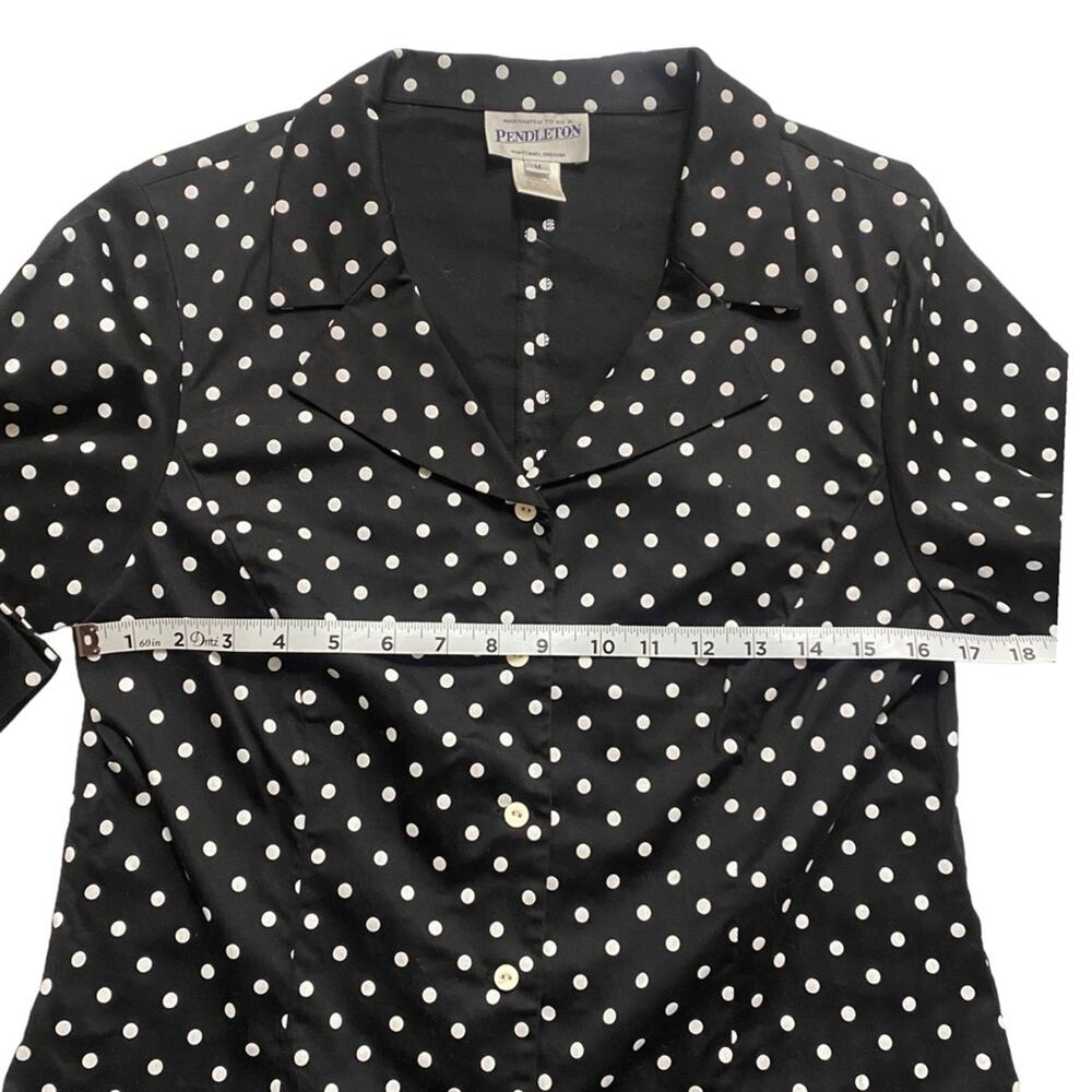 Vintage Pendleton Black and White Polka Dot Skirt Suit Jacket Matching 90s Set - Picture 11 of 15
